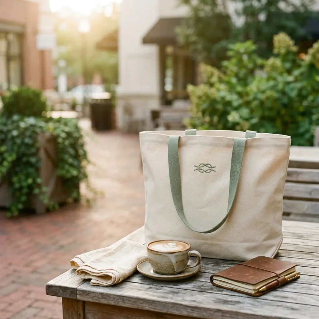 Illustrative branded canvas tote