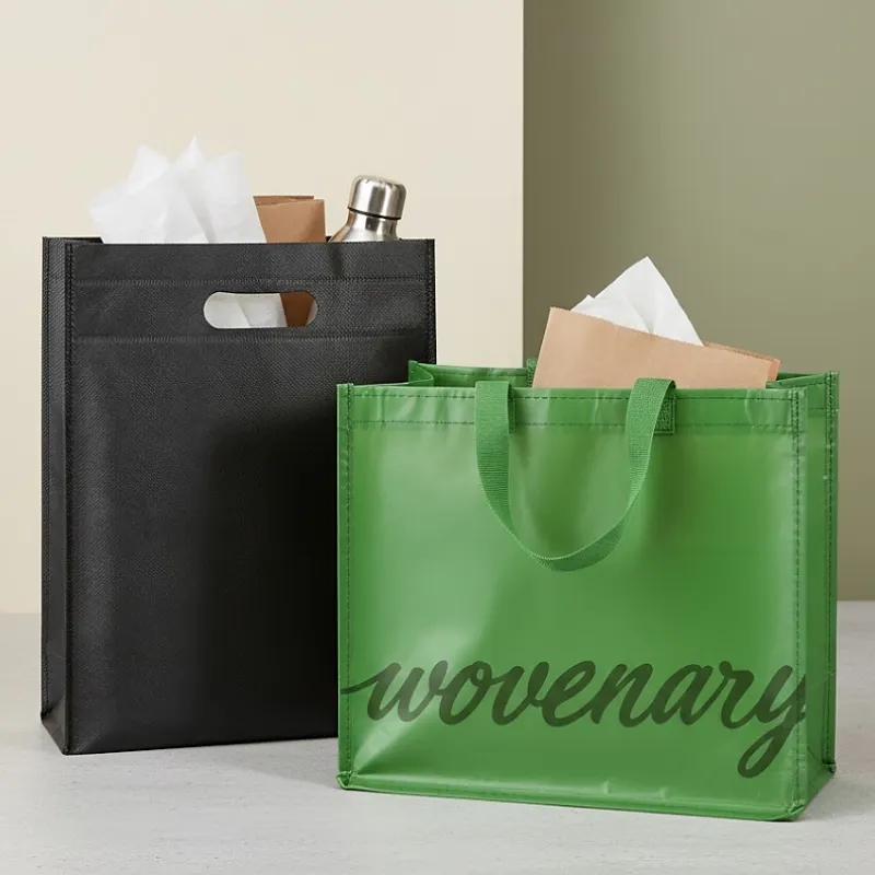 Custom D-cut non-woven shopping bag